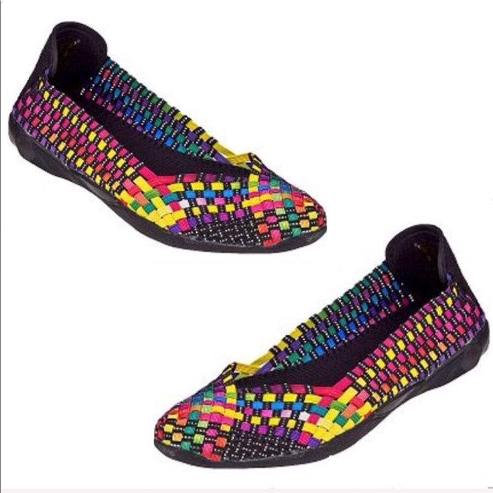 Bernie Mev Catwalk Black Multi Stretch Nylon Shoe